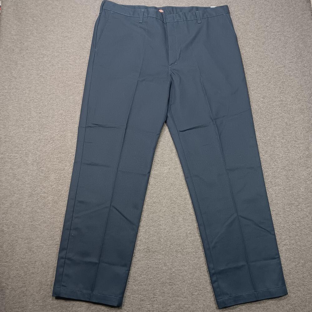 Dickies Pants Young Mens 40x32 Navy Classic Fit Straight Leg Twill Work Uniform